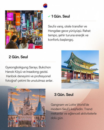 4 Gün 3 Gece Seul Snap Turu
