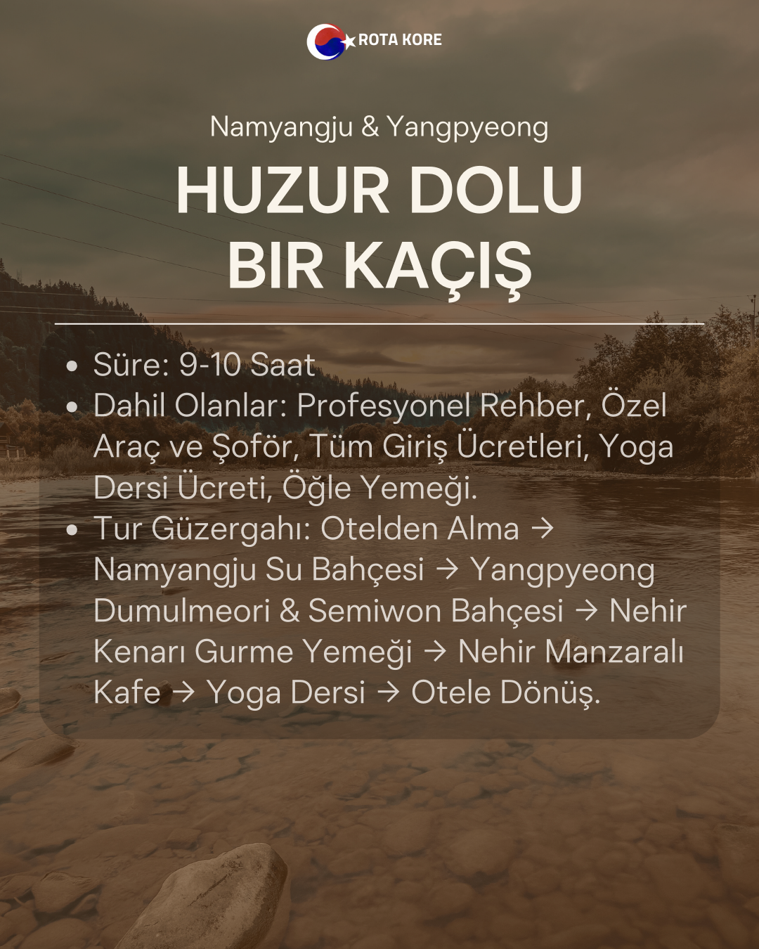 Nehir Manzaralı Yoga ve Doğa Turu – Namyangju & Yangpyeong